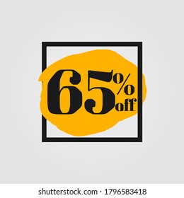 descuento de etiqueta 65% de descuento en el monitor de plantilla