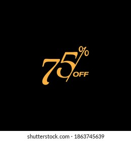 Plantilla de vector simple con descuento de etiquetas 75%