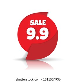 tag​ label discount sale promotion on​ 9 . 9 ​ use​ for​ advertising in​ store and​ mini​ mart