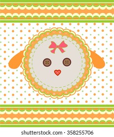 Label with dolly sheep