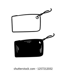 dibujo vectorial de icono de doodle de etiqueta