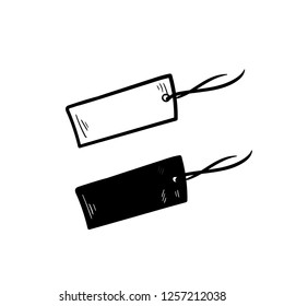label doodle icon vector drawing