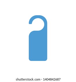 label door hanging isolated icon illustration - Vector