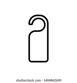 label door hanging isolated icon illustration - Vector