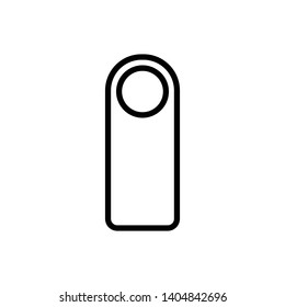 label door hanging isolated icon illustration - Vector