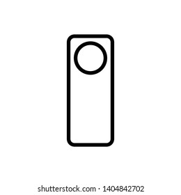 label door hanging isolated icon illustration - Vector
