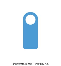 label door hanging isolated icon illustration - Vector
