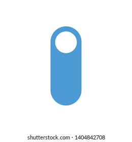 label door hanging isolated icon illustration - Vector