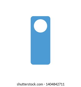 label door hanging isolated icon illustration - Vector