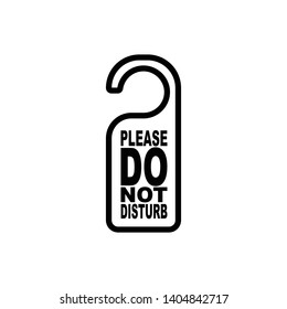 label door hanging isolated icon illustration - Vector