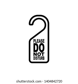 label door hanging isolated icon illustration - Vector