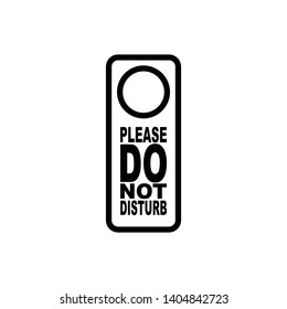 label door hanging isolated icon illustration - Vector