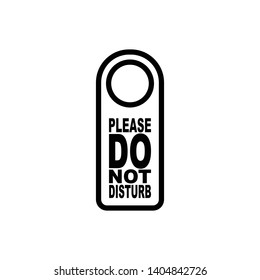 label door hanging isolated icon illustration - Vector