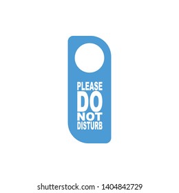 label door hanging isolated icon illustration - Vector