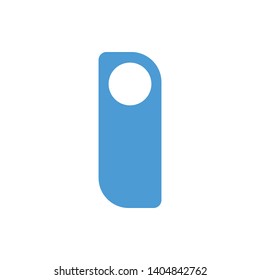 label door hanging isolated icon illustration - Vector