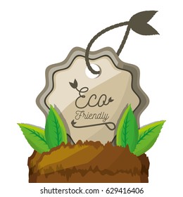 label eco for the planet conservation