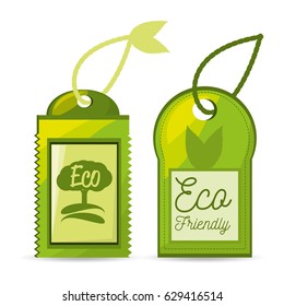 label eco for the planet conservation