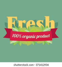 Label elements for organic food and drink. Organic, bio, natural, eco, logo vector