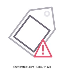 label error color line icon