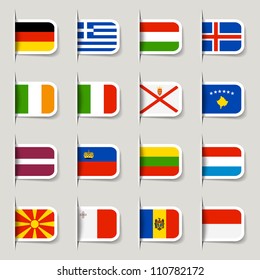 Label - European Flags