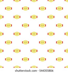Label exclusive new product pattern. Cartoon illustration of label exclusive new product vector pattern for web