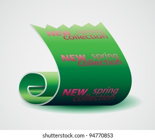 Label. Fashion spring wear. Vector illustration