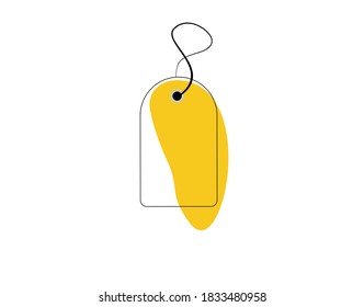 Etiqueta Icono plano en fondo blanco en ilustración vectorial