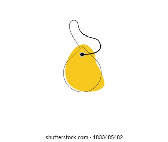 Label Flat Icon on white background in vector illustration