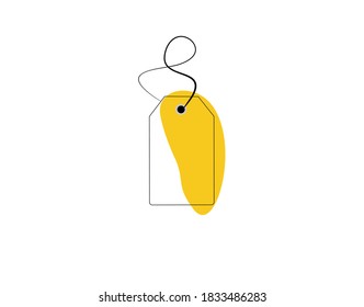 Etiqueta Icono plano en fondo blanco en ilustración vectorial
