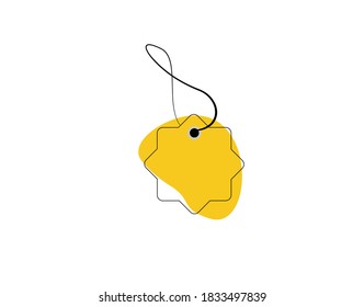 Label Flat Icon on white background in vector illustration