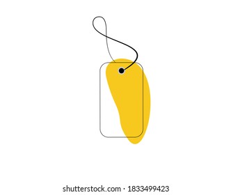 Etiqueta Icono plano en fondo blanco en ilustración vectorial