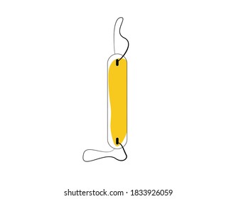Etiqueta Icono plano en fondo blanco en ilustración vectorial