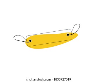 Label Flat Icon on white background in vector illustration