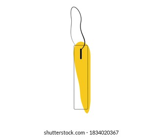 Etiqueta Icono plano en fondo blanco en ilustración vectorial