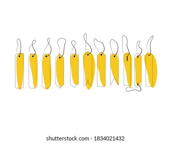 Label Flat Icon on white background in vector illustration