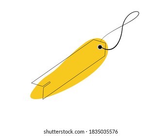 Etiqueta Icono plano en fondo blanco en ilustración vectorial