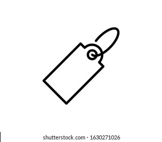 Label flat icon. Thin line signs for design logo, visit card, etc. Single high-quality outline symbol for web design or mobile app. Label outline pictogram.
