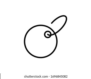 Label flat icon. Thin line signs for design logo, visit card, etc. Single high-quality outline symbol for web design or mobile app. Label outline pictogram.