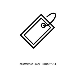 Label flat icon. Thin line signs for design logo, visit card, etc. Single high-quality outline symbol for web design or mobile app. Label outline pictogram.