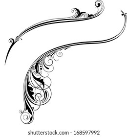 Label floral ornament