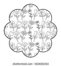 label floral pattern flower petal stem spring style