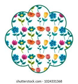 label floral pattern flower petal stem spring style
