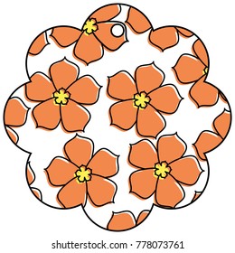 label flower chinese pattern flower sakura