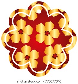 label flower chinese pattern flower sakura