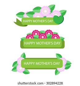 Label with flower for mother day  vector