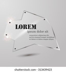 Label in the form of broken glass