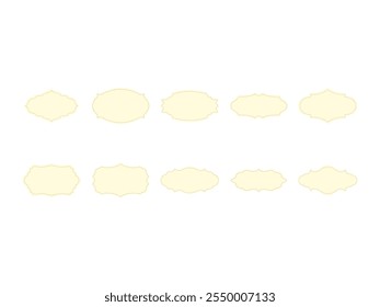 Label Frame Design Element Set 