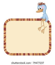Label frame - funny birds