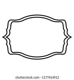 Label frame isolated in black and white
