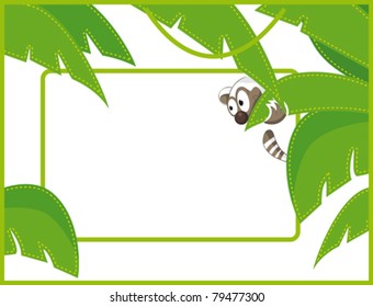 Label frame raccoon